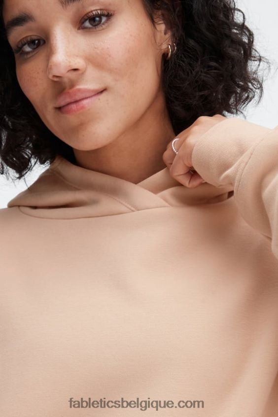 sweat à capuche eco go-to pocket femmes Fabletics 404P0T2518 chêne