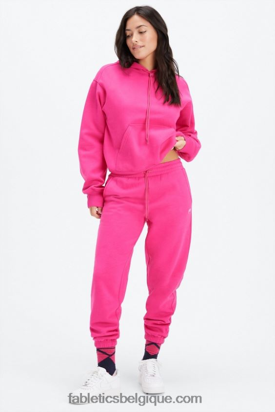 sweat à capuche en polaire pour toujours femmes Fabletics 404P0T2489 fuchsia/rose rave