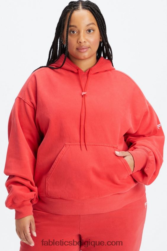 sweat à capuche en polaire pour toujours femmes Fabletics 404P0T2493 merisier électrique lavé/blanc