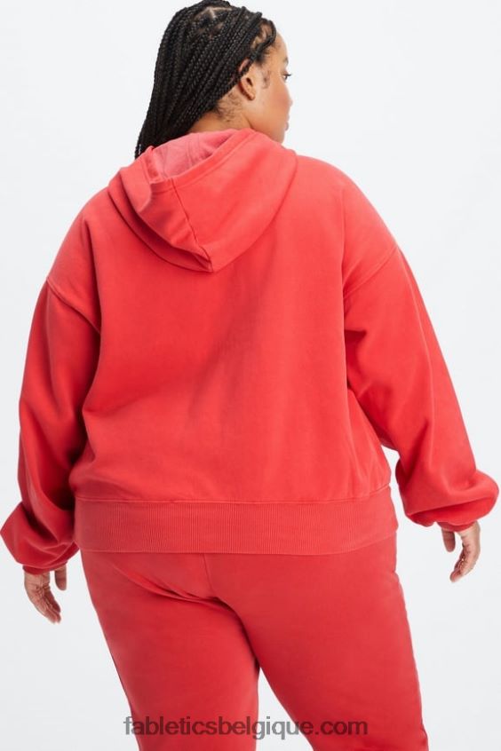 sweat à capuche en polaire pour toujours femmes Fabletics 404P0T2493 merisier électrique lavé/blanc