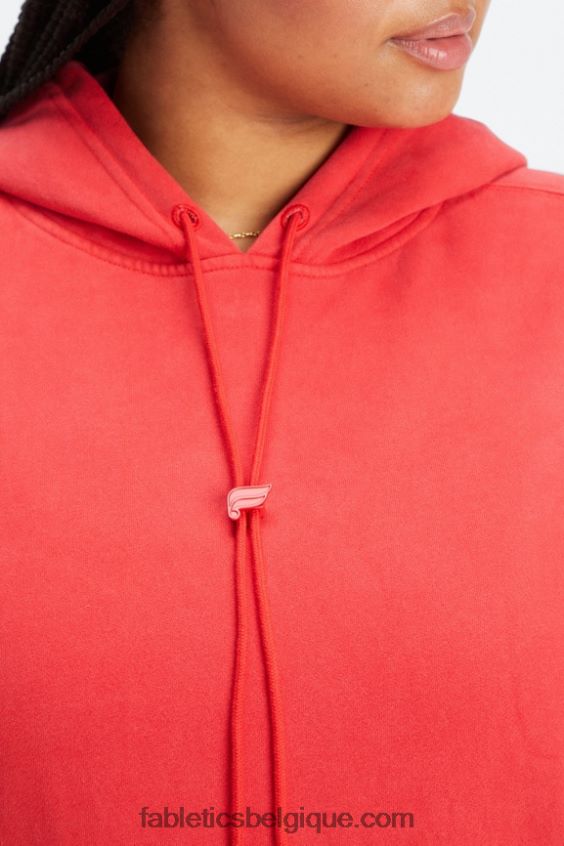 sweat à capuche en polaire pour toujours femmes Fabletics 404P0T2493 merisier électrique lavé/blanc
