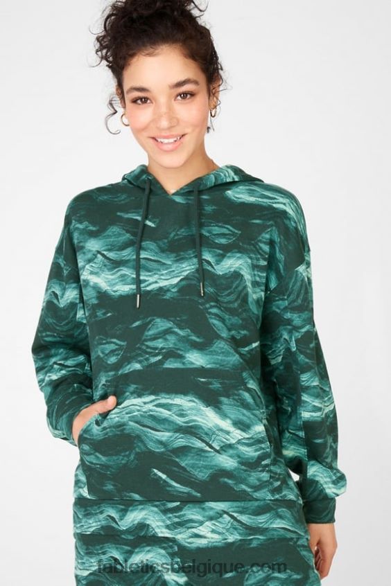 sweat à capuche esmi femmes Fabletics 404P0T2543 vagues de cristal