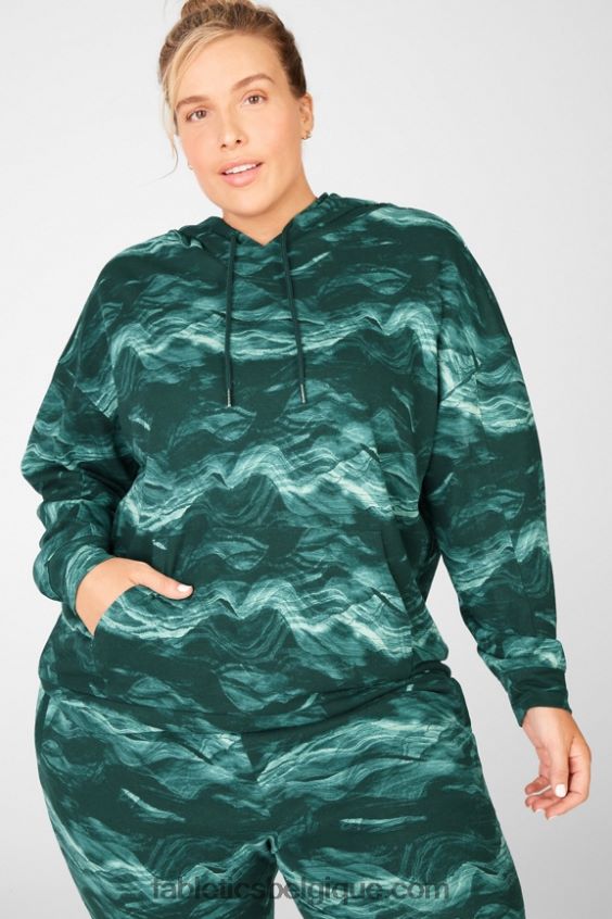 sweat à capuche esmi femmes Fabletics 404P0T2544 vagues de cristal