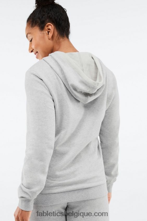 sweat à capuche fierté femmes Fabletics 404P0T2527 Brume grise bruyère
