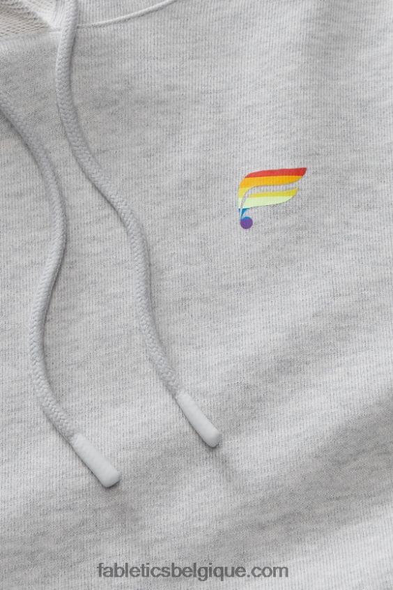 sweat à capuche fierté femmes Fabletics 404P0T2527 Brume grise bruyère