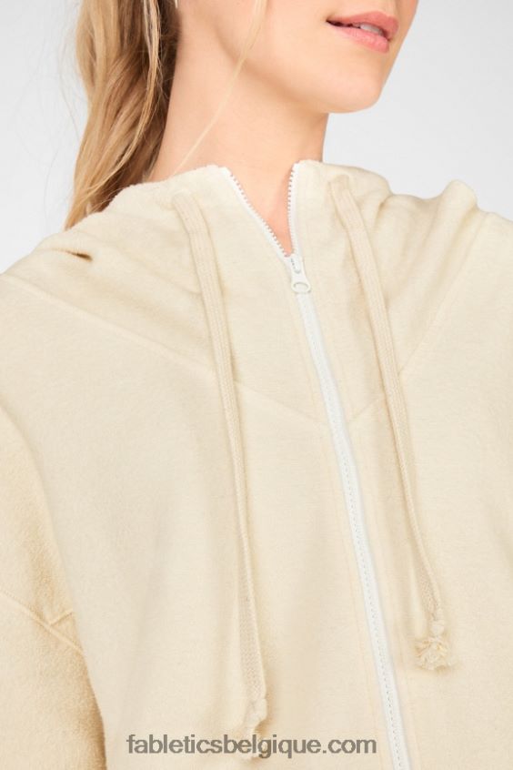 sweat à capuche oversize écoresponsable femmes Fabletics 404P0T2700 avoine