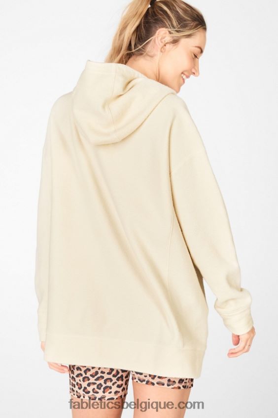 sweat à capuche oversize écoresponsable femmes Fabletics 404P0T2700 avoine