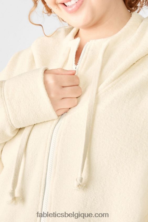 sweat à capuche oversize écoresponsable femmes Fabletics 404P0T2701 avoine