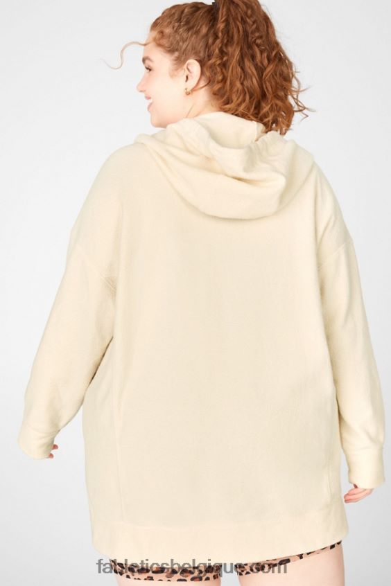 sweat à capuche oversize écoresponsable femmes Fabletics 404P0T2701 avoine