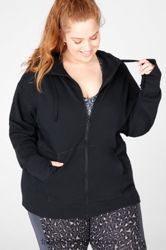 sweat à capuche oversize leah femmes Fabletics 404P0T2560 noir