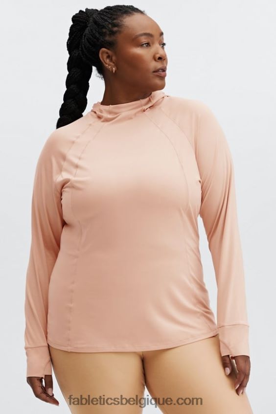 sweat à capuche vada femmes Fabletics 404P0T2483 bois de bouleau