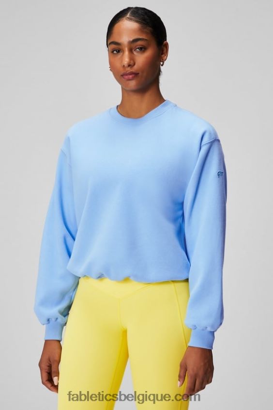sweat à col ras du cou en molleton forever femmes Fabletics 404P0T2454 jacinthe des bois/fleur bleue