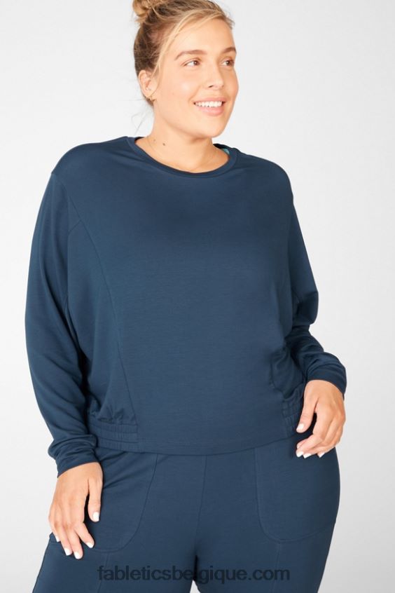 sweat à manches dolman julie femmes Fabletics 404P0T2716 nova bleue