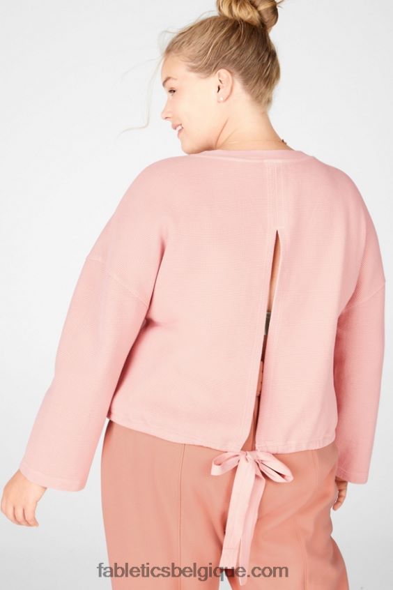 sweat noué au dos anna femmes Fabletics 404P0T2712 argile toscane