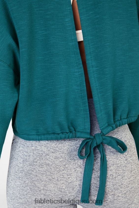 sweat à nouer dans le dos femmes Fabletics 404P0T2536 fjord