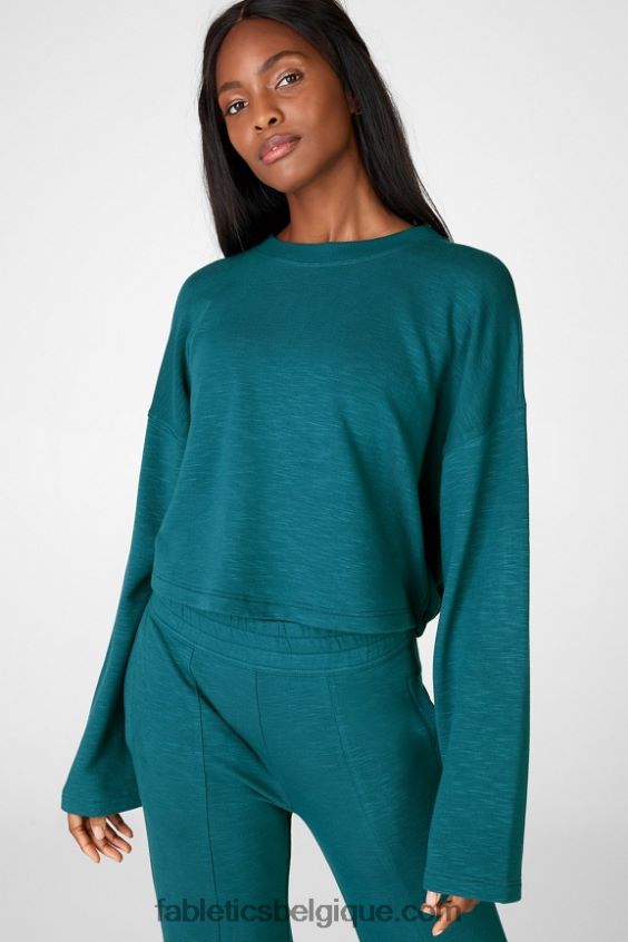 sweat à nouer dans le dos femmes Fabletics 404P0T2536 fjord