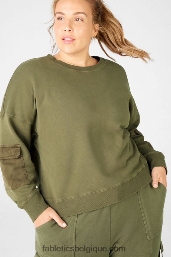 sweat perlé femmes Fabletics 404P0T2547 avocat
