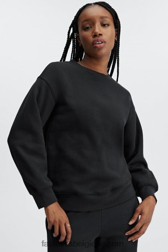 sweat ras du cou écologique femmes Fabletics 404P0T2474 noir