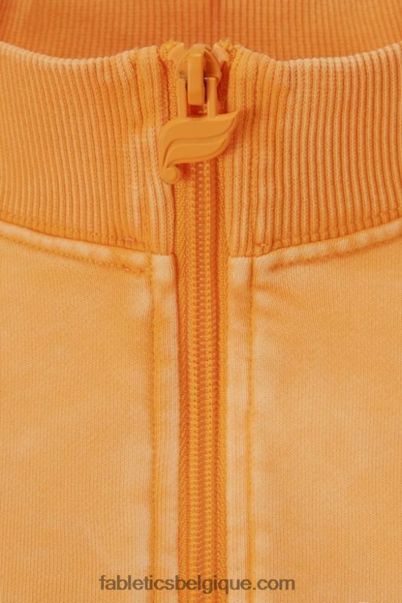 sweat-shirt demi-zip léger en éponge femmes Fabletics 404P0T2439 soleil d\'après-midi/graphique