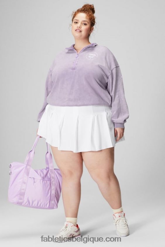 sweat-shirt demi-zip léger en éponge femmes Fabletics 404P0T2441 cosmo/graphique violet