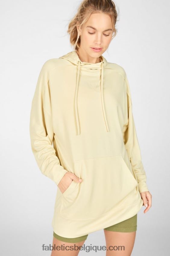 tunique à capuche femmes Fabletics 404P0T2566 brume sauge