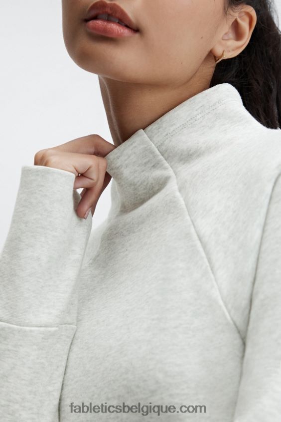tunique col cheminée zaylee femmes Fabletics 404P0T2502 gris clair chiné