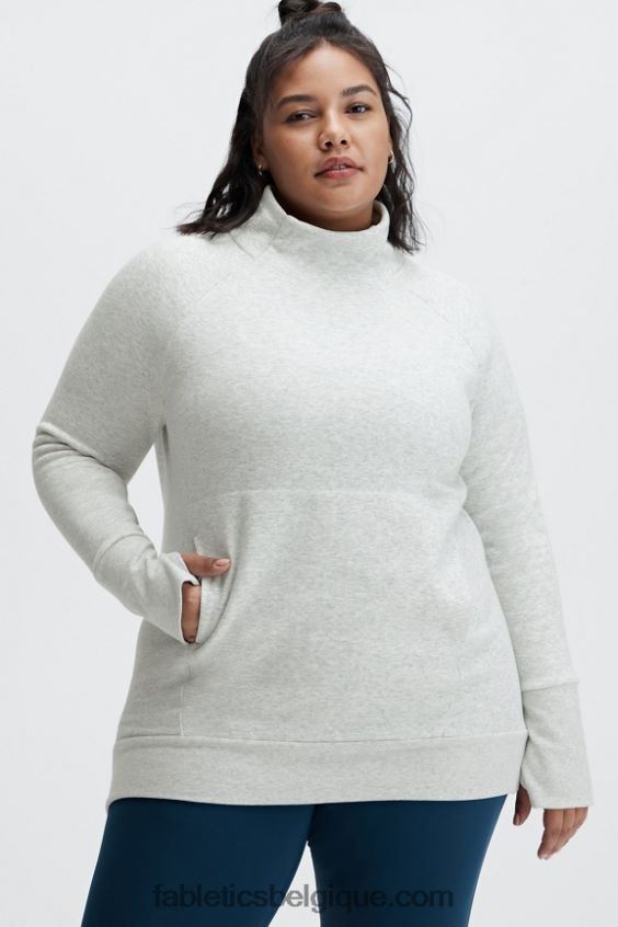 tunique col cheminée zaylee femmes Fabletics 404P0T2503 gris clair chiné