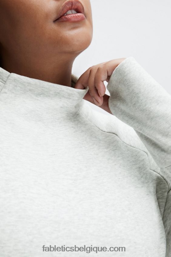 tunique col cheminée zaylee femmes Fabletics 404P0T2503 gris clair chiné