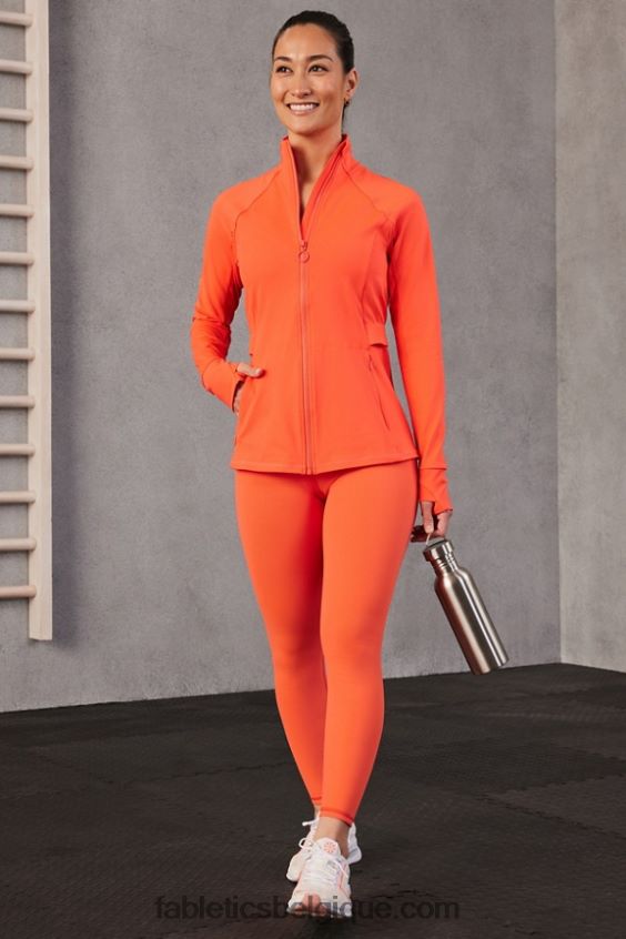 veste de performance trinité femmes Fabletics 404P0T2568 orange passion