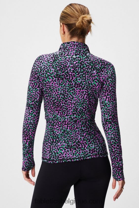 veste de performance trinité femmes Fabletics 404P0T2569 spots de safari vert herbe