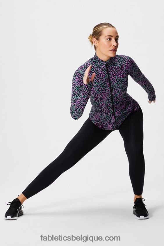 veste de performance trinité femmes Fabletics 404P0T2569 spots de safari vert herbe