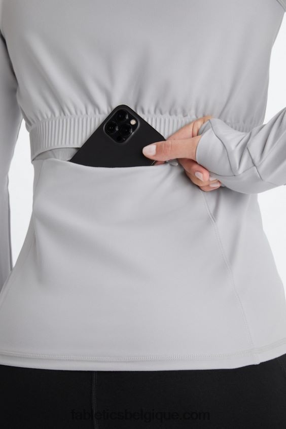 veste de performance trinité femmes Fabletics 404P0T2571 gris minéral