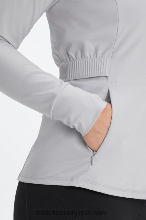 veste de performance trinité femmes Fabletics 404P0T2571 gris minéral