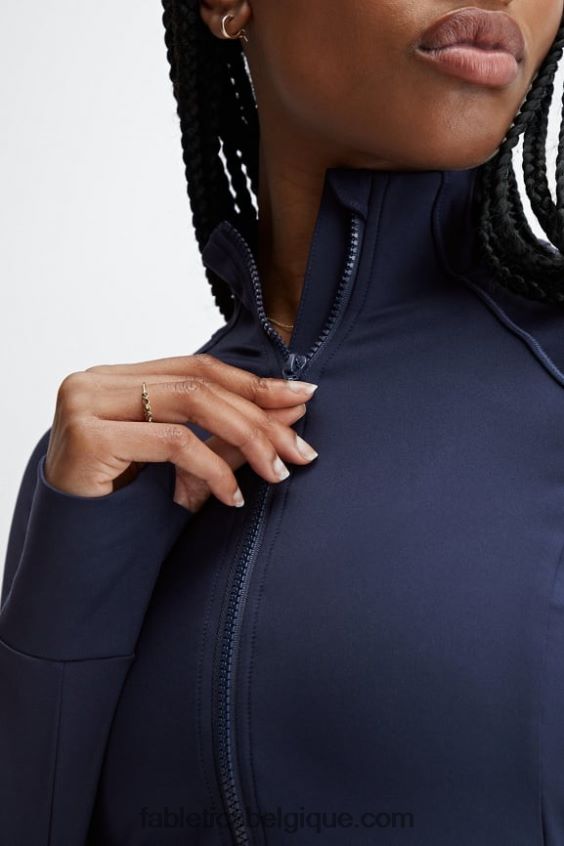veste de performance trinité femmes Fabletics 404P0T2572 bleu marine profond