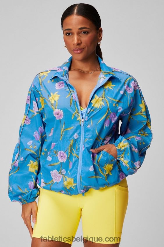 coupe-vent poids mouche surdimensionné femmes Fabletics 404P0T2737 grand rêve de jonquille/argent réfléchissant