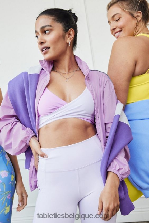 coupe-vent poids mouche surdimensionné femmes Fabletics 404P0T2738 grotte de cristal/argent réfléchissant