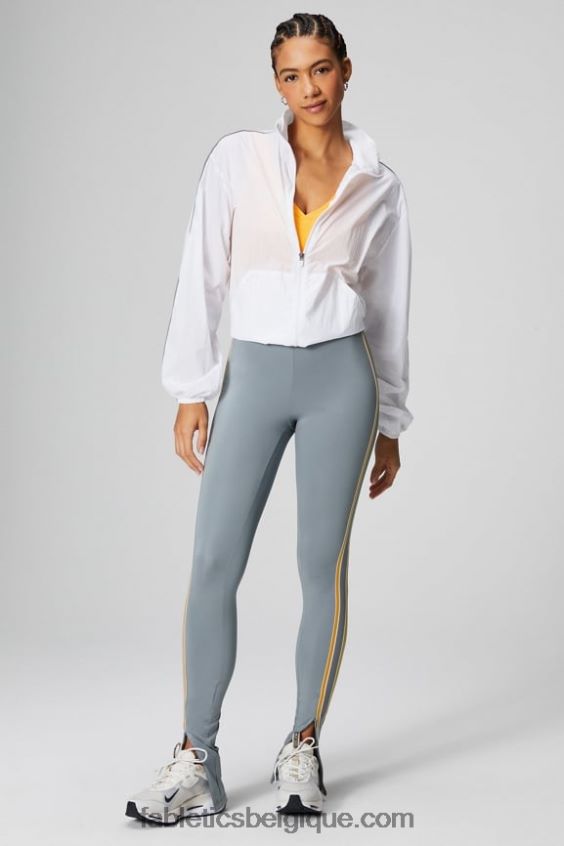 coupe-vent poids mouche surdimensionné femmes Fabletics 404P0T2739 blanc classique/argent réfléchissant