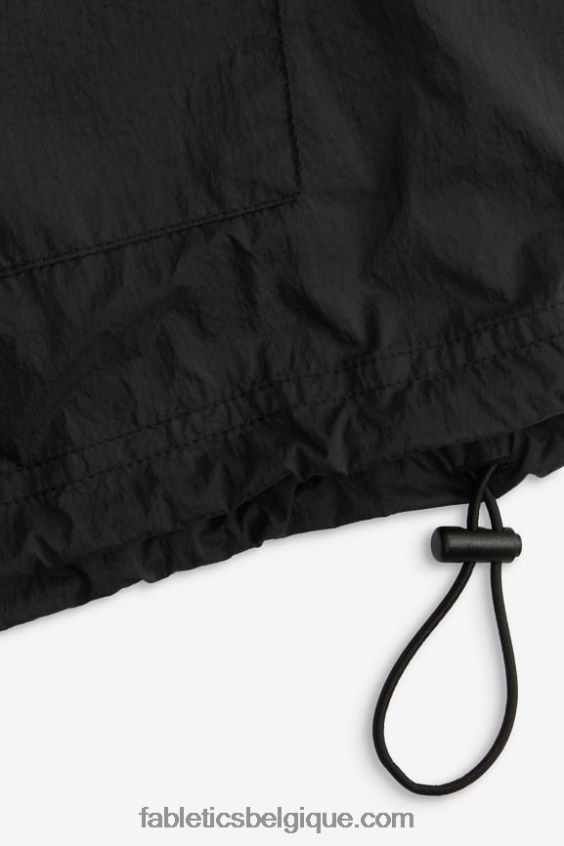 coupe-vent poids mouche surdimensionné femmes Fabletics 404P0T2740 noir/argent réfléchissant