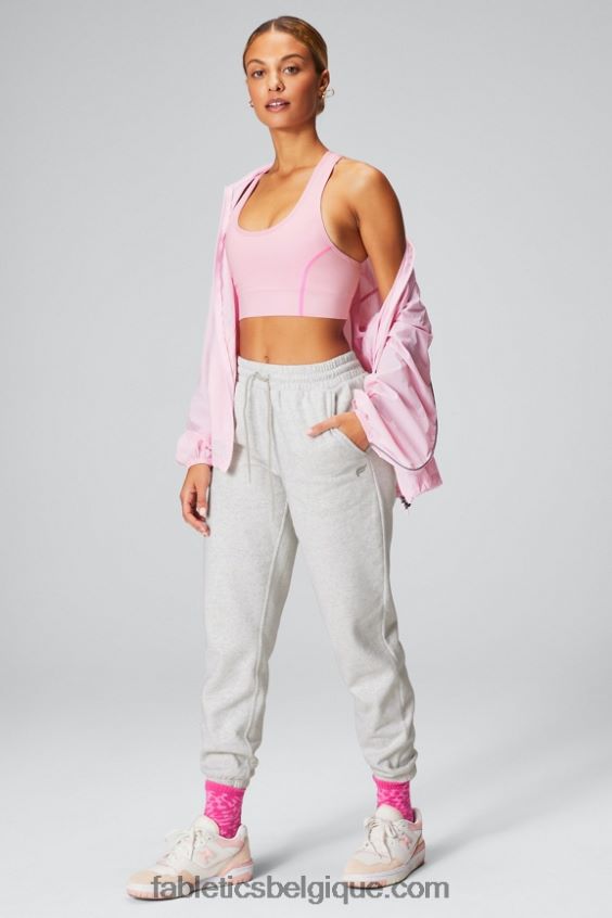 coupe-vent poids mouche surdimensionné femmes Fabletics 404P0T2743 joli rose/argent réfléchissant