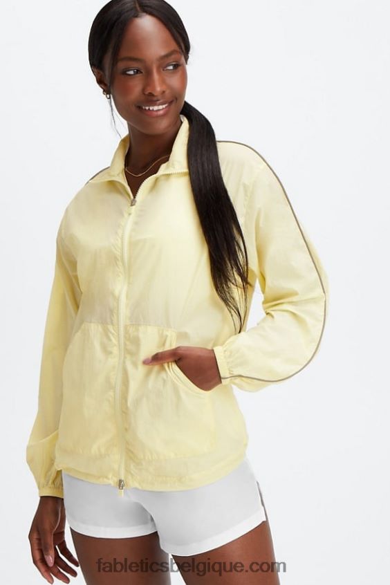coupe-vent poids mouche surdimensionné femmes Fabletics 404P0T2747 poire clair/blanc brillant