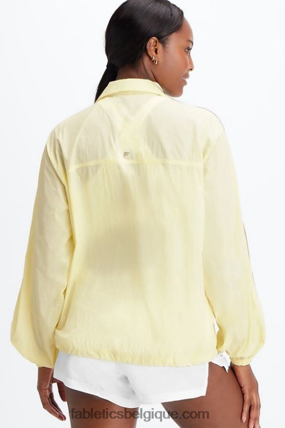 coupe-vent poids mouche surdimensionné femmes Fabletics 404P0T2747 poire clair/blanc brillant