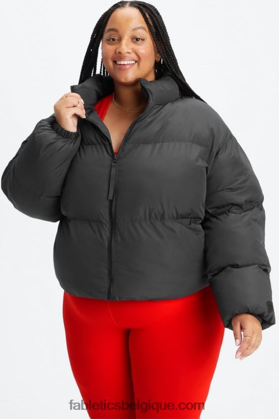 doudoune courte Wander femmes Fabletics 404P0T2777 doublure logo noire