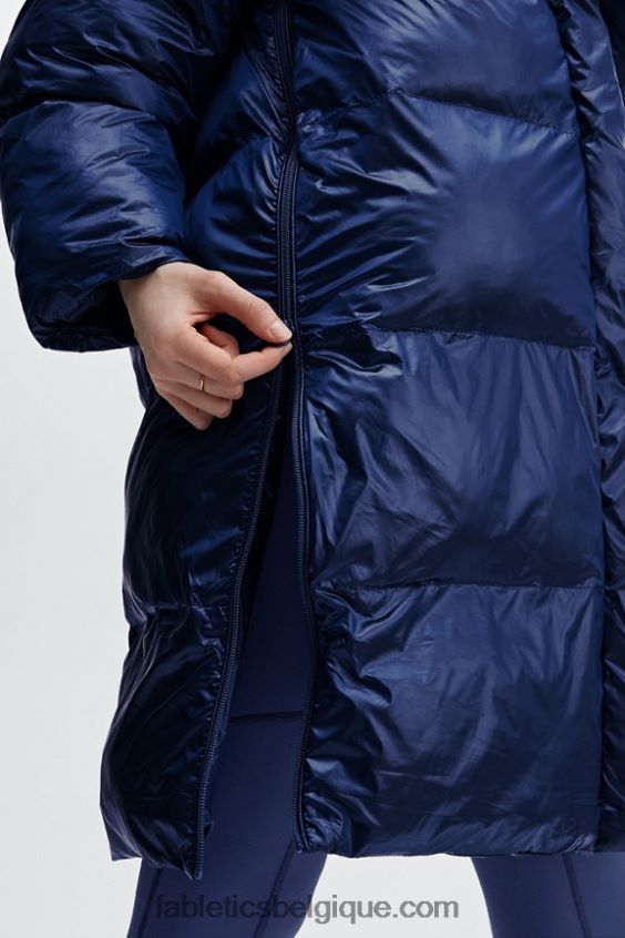 doudoune longue oversize adeline shine femmes Fabletics 404P0T2804 brillance cobalt profonde