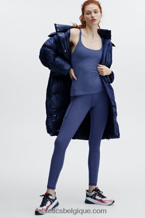 doudoune longue oversize adeline shine femmes Fabletics 404P0T2804 brillance cobalt profonde