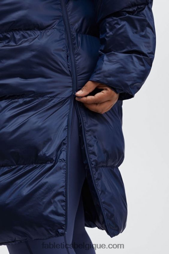 doudoune longue oversize adeline shine femmes Fabletics 404P0T2805 brillance cobalt profonde
