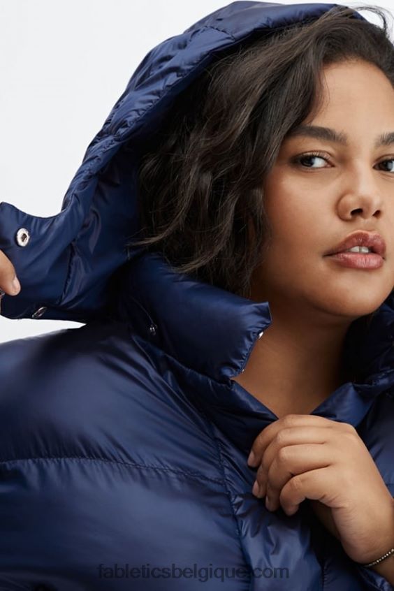 doudoune longue oversize adeline shine femmes Fabletics 404P0T2805 brillance cobalt profonde