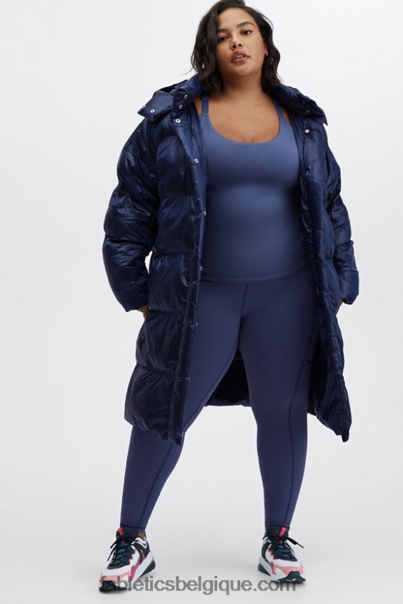 doudoune longue oversize adeline shine femmes Fabletics 404P0T2805 brillance cobalt profonde