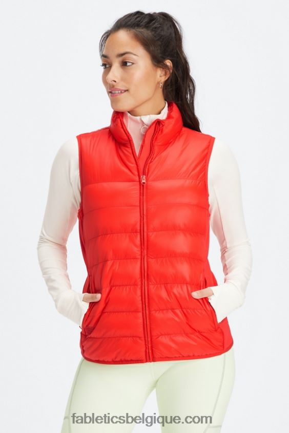 gilet matelassé elliot femmes Fabletics 404P0T2798 cerise électrique