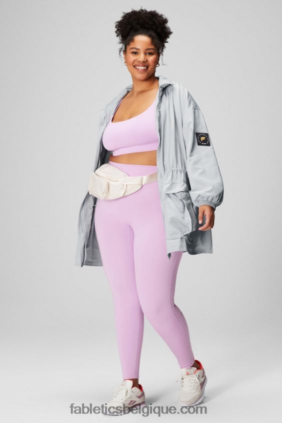 parka utilitaire femmes Fabletics 404P0T2765 gris minéral/blanc classique