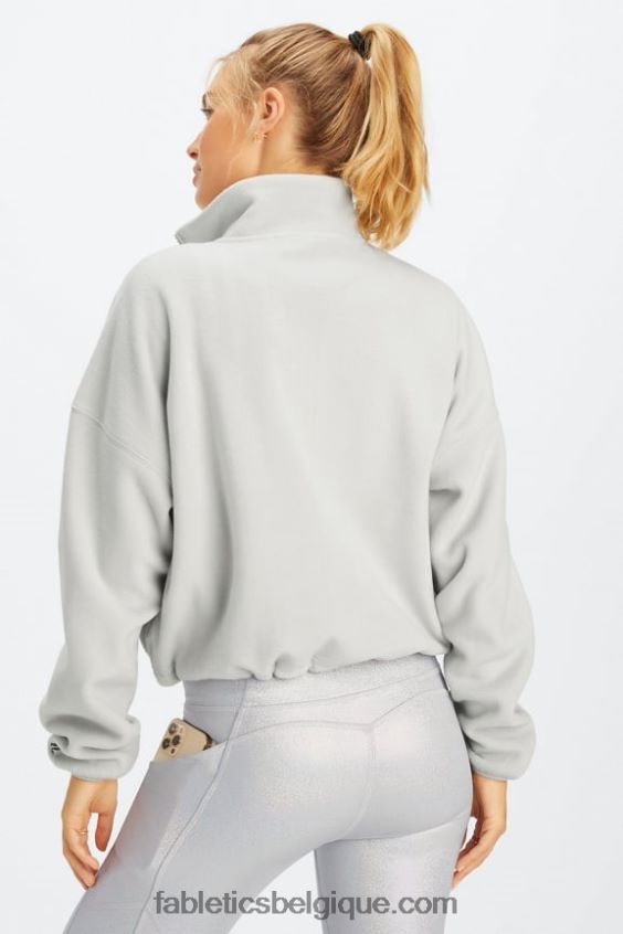 polaire rayne zippée femmes Fabletics 404P0T2778 gris minéral